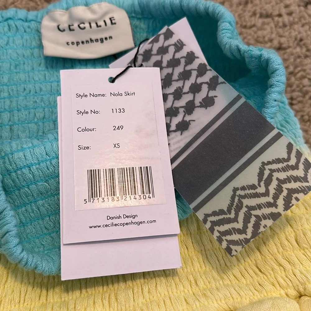 Cecilie Copenhagen Nola Rainbow Tie Dye Skirt - Size XS